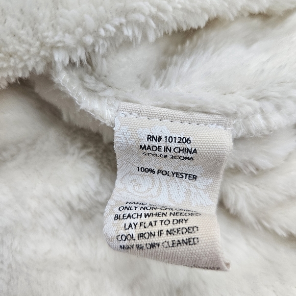 Large Soft Surroundings Ivory White Soft Pullover Sweater Half Zip Textured - Picture 9 of 9